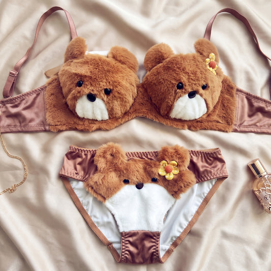 Plush Teddy Bear Lingerie Set